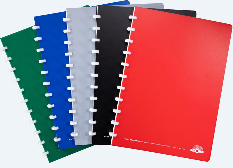 Atoma - Carnet Eco, format A4, 144 pages, ligné, couleurs assorties