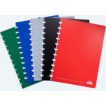 Atoma – Öko-Notizbuch, ft A4, 144 Seiten, handelsüblich kariert, verschiedene Farben