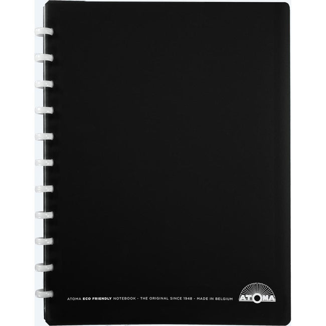 Atoma – Öko-Notizbuch, ft A4+, 120 Seiten, liniert, mit 6 Registern und 5 Sichttaschen, sortiert