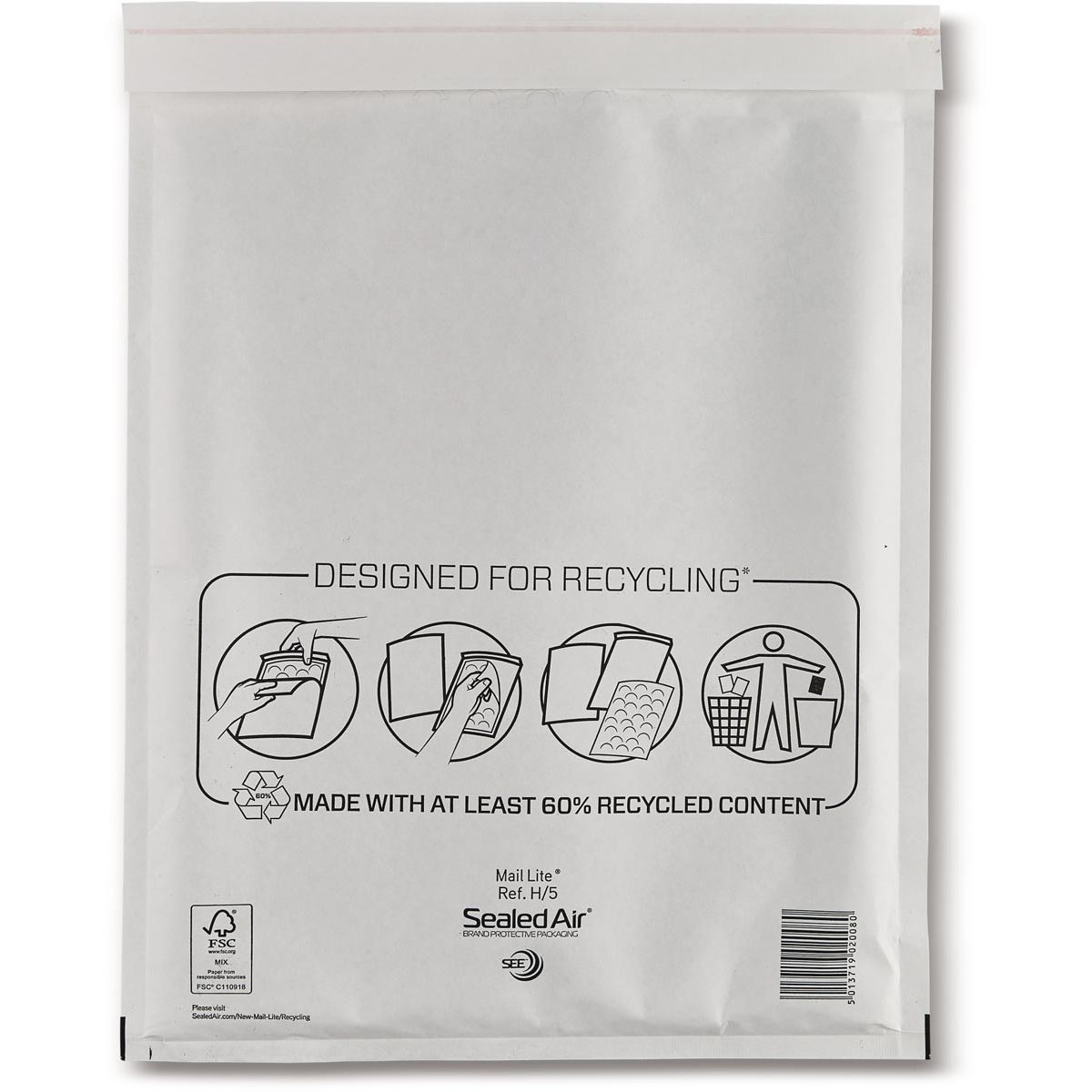 Mail Lite - enveloppes à bulles, blanches, H/5, 270 x 360 mm, boîte de 50 pièces