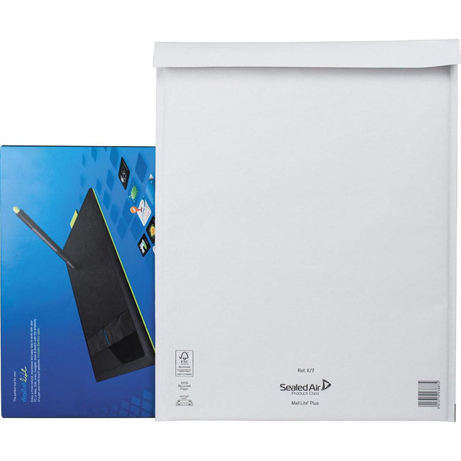 Mail Lite -   Plus luchtkussenenveloppen, wit, K/7, 350 x 470 mm, doos van 50 stuks