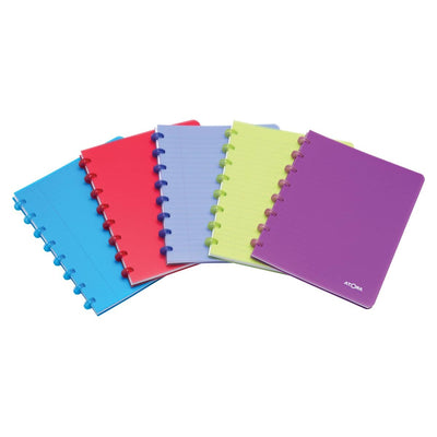 Atoma - Carnet Trendy, ft A5, 144 pages, PP, quadrillé 5 mm, couleurs assorties