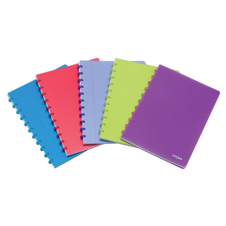 Atoma -  Trendy schrift, ft A4, 144 bladzijden, PP, commercieel geruit, geassorteerde kleuren