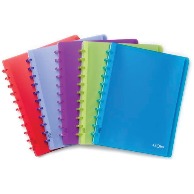 Atoma - lbum, ft a4, pp transparent, 20 sacs, couleurs assorties