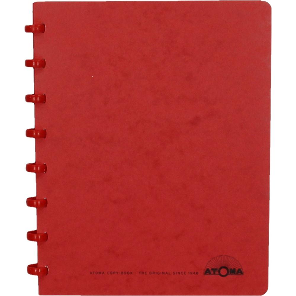 Atoma -  schrift, ft A5, 144 bladzijden, geruit 5 mm, rood