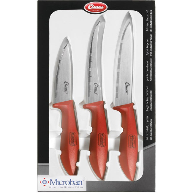 Westcott -  Clauss keukenmest, doos van 3 stuks, rood