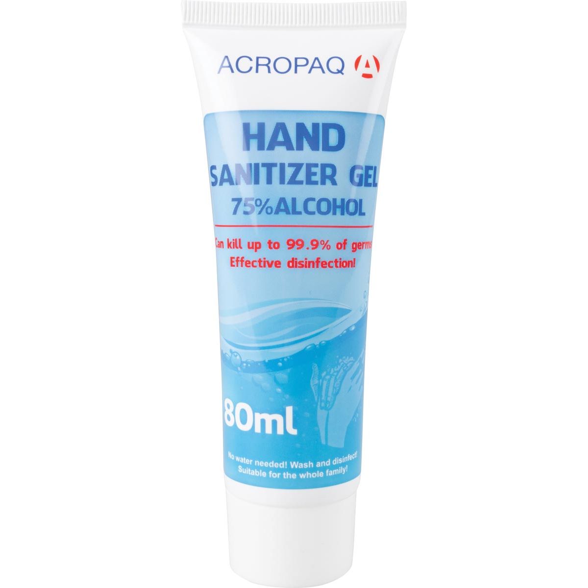 Merkloos - Desinfecterende handgel, tube van 80 ml