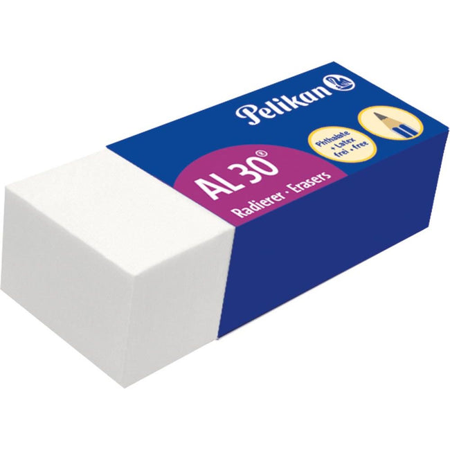 Pelikan - witte potloodgom AL doos van 30 stuks