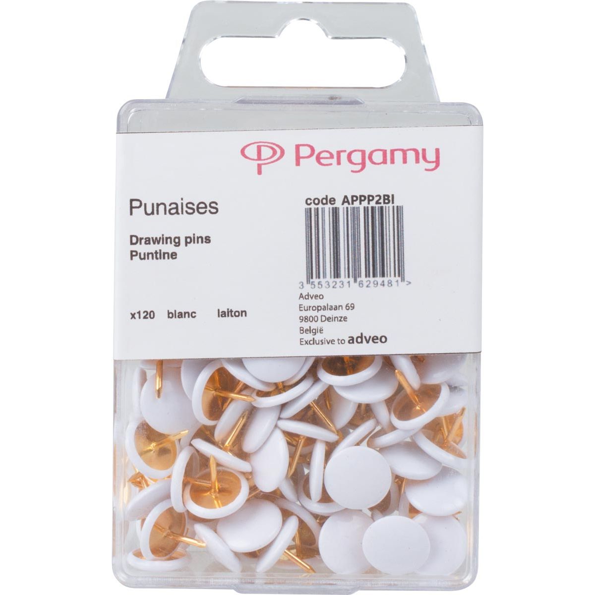 Pergamie - Pergamie Punaises Blanc, boîte de 120 pièces