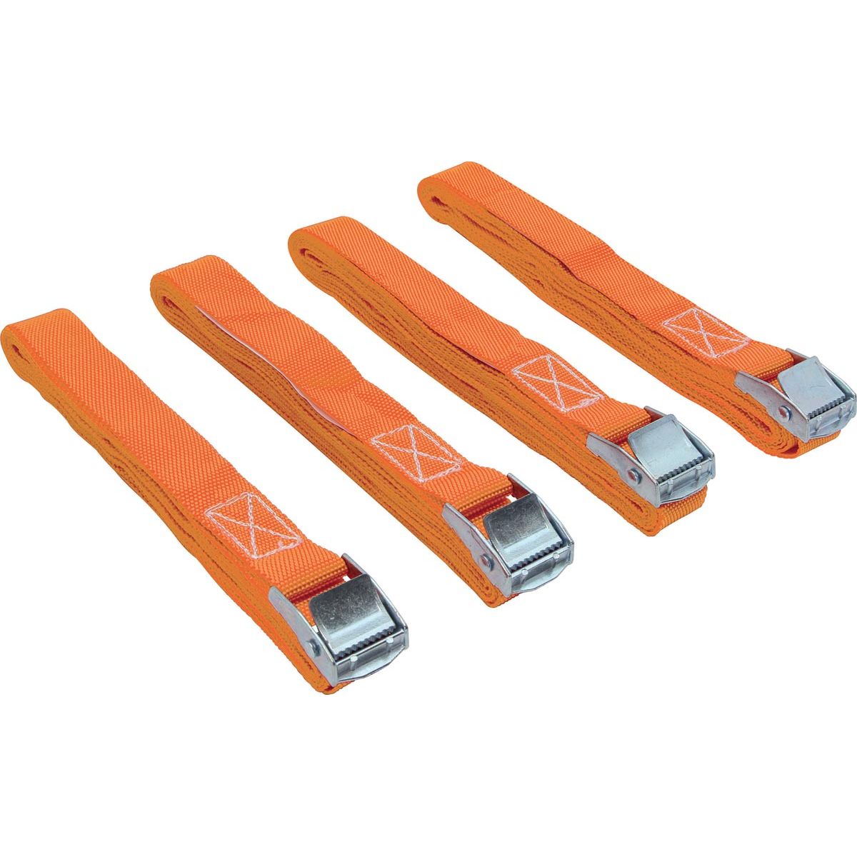 Perel - Spanngurte ft 3,6 m x 25 mm, Packung mit 4 Stück