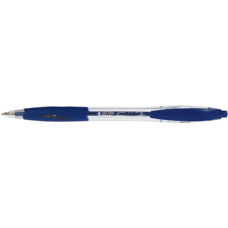 Bic - Stylo bille Atlantis classic grip clic moyen bleu