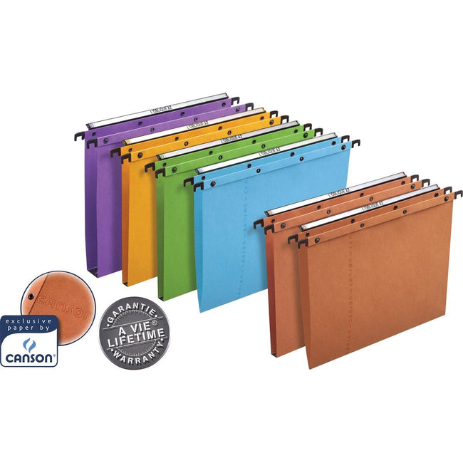 Elba -  L'Oblique hangmappen voor laden AZO tussenafstand 380 mm, bodem 30 mm, oranje