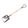 Pelle à ballast en aluminium avec poignée en D en bois pour bande d'usure. 85 cm