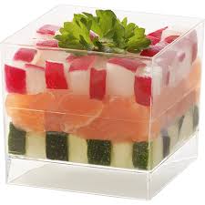 Depa - Récipient Amuse PS carré 42x42mm transparent 50 pièces