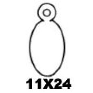 Apli Hangetiket + koord 11x24mm 1000 stuks ovaal