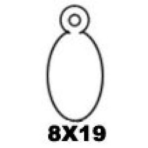 Apli -  Hangetiket + koord 8x19mm 1000 stuks ovaal