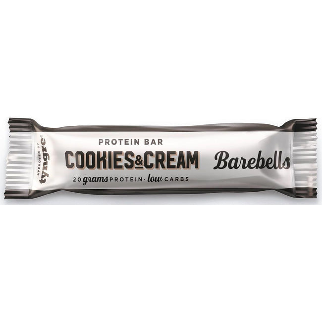 Barebells - Barebells snack Cookies Cream, reep van 55 g, pak van 12 stuks