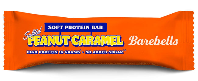 Barebells - barre Caramel Doux Salé aux Cacahuètes, 55 g, paquet de 12 pièces