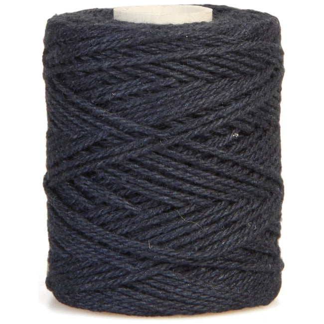 Bouhon - Bouhon macramétouw 50 g, ca. 65 m, dikte: 1 mm, donkerblauw