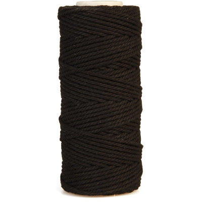 Bouhon - Makramee-Seil 200 g, ca. 130 m, Stärke: 2 mm, schwarz