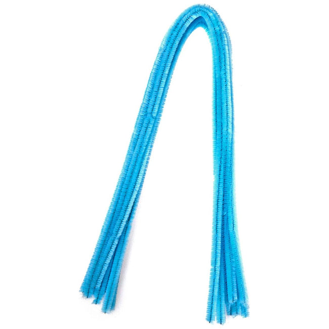 Bouhon - Bouhon Chenille Draht 50 cm x 8 mm, Packung von 10 Teilen, hellblau