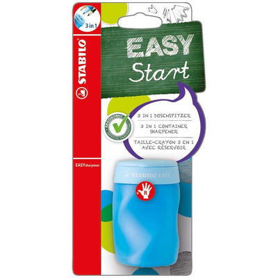 STABILO -  potloodslijper EASYener 3in1, voor linkshandigen, blauw