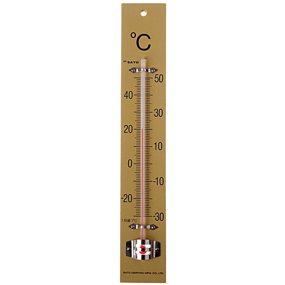 Bouhon - thermomètre 25 x 4 cm, bois