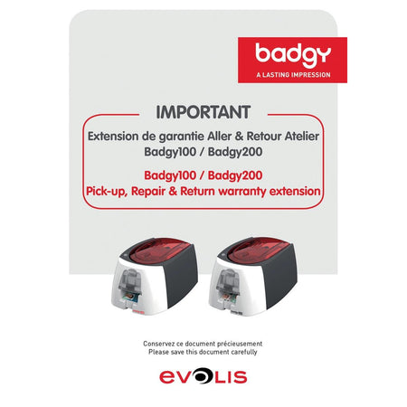 Badgy -   garantie uitbreiding voor  printers, 1 jaar