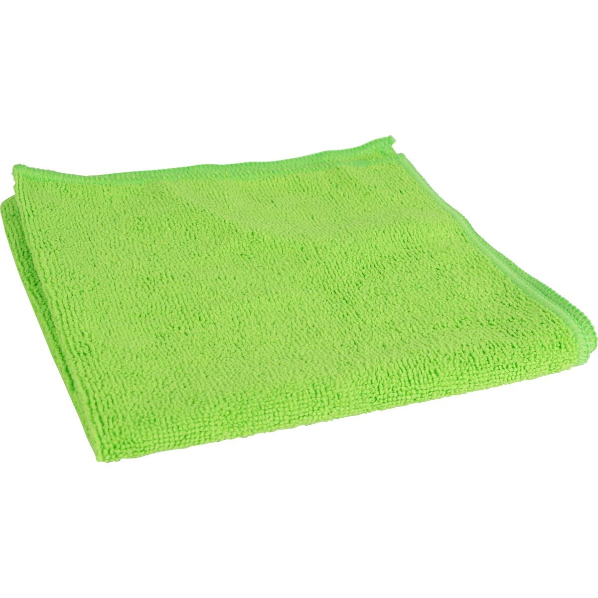 Merkloos - Microvezeldoek, ft 40 x 40 cm, groen, pak van 10 stuks