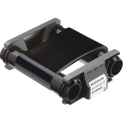 Badgy -   lint Blackflex, monochroom, zwartn voor kaarten uit papier