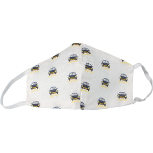 Klika - Masque buccal lavable, motif voitures, taille : enfants, pack de 5 pièces