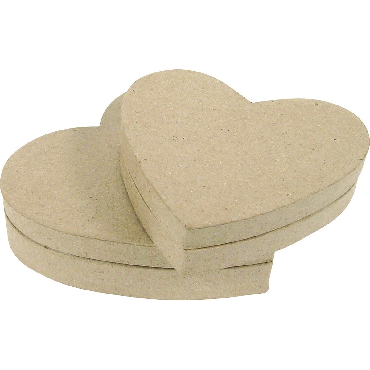 Décopatch - boîte, papier mâché, taille XS, coeur