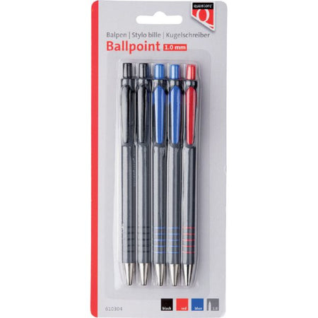 Quantore - Bouton poussoir grip stylo à bille assorti 5 pièces