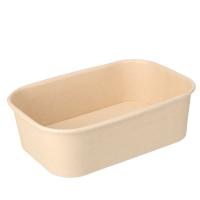 Depa - Récipient repas micro-ondes en carton bambou 500cc 173x120x57mm 25 pièces