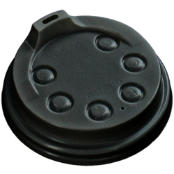 Couvercle de gobelet 80mm en plastique 50 pièces noir pour gobelets en carton 2500cc
