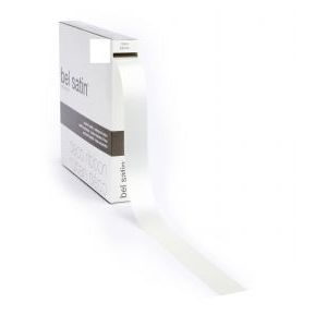 Satijnlint Bel Satin 25mm x 100 meter creme