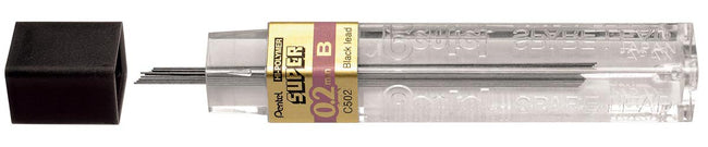 Pentel - mines de crayon, 0,2 mm, B, étui de 12 pièces