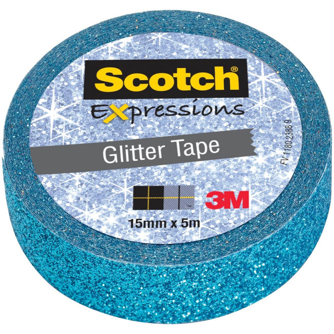 Scotch - sions glitter e, 15 mm x 5 m, blauw