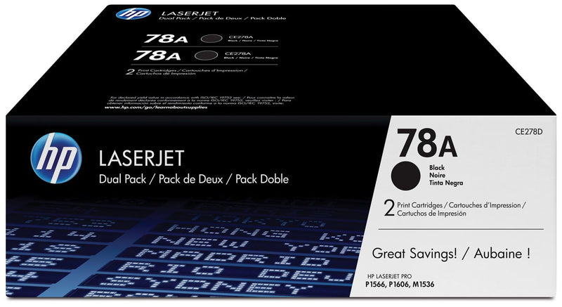 HP - Cartouche toner ce278ad 78a noir 2x