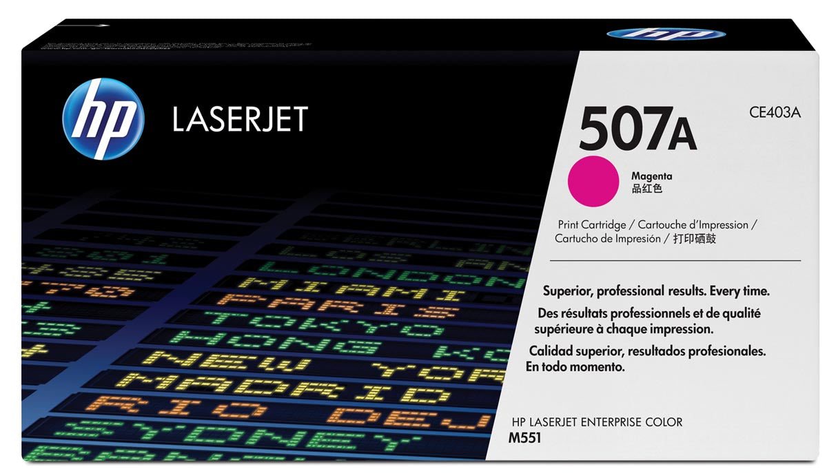 HP - Tonerkartusche ce403a 507a rot