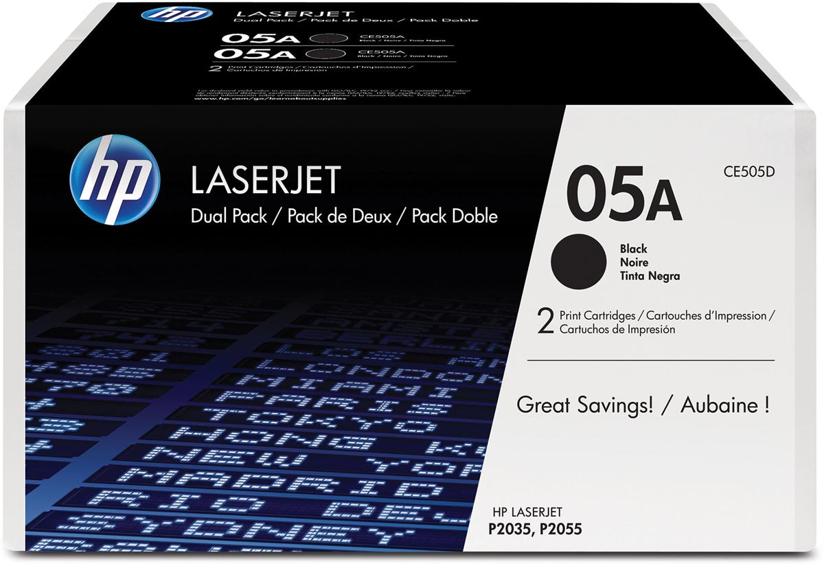 HP - Tonerkartusche ce505d 05a schwarz 2x