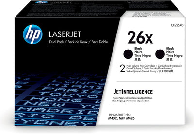 HP -  toner 26X, 9 000 pagina's, OEM CF226XD, zwart, duopack
