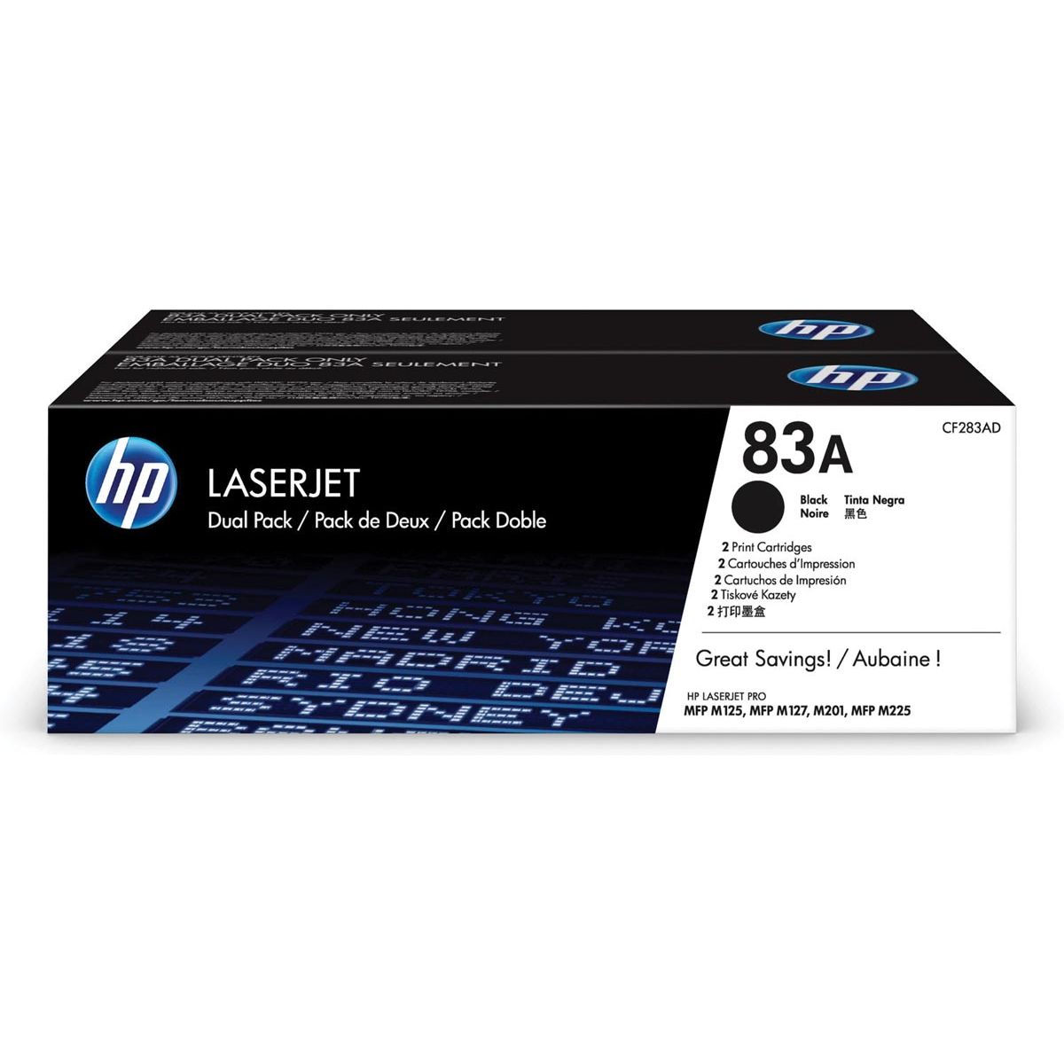 HP -  toner 83A, 1 500 pagina's, OEM CF283AD, zwart, duopack