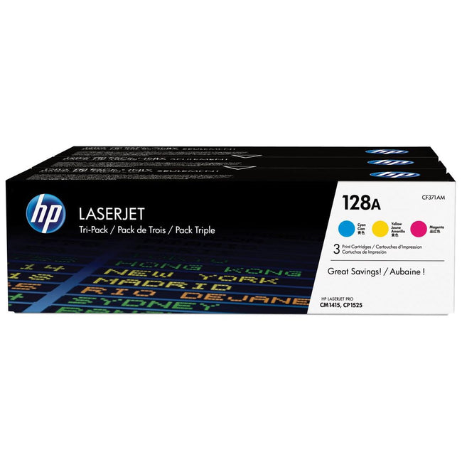 HP - toner 128a, 1 300 pages, OEM CF371h, 3 couleurs