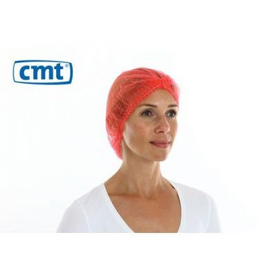 Haarnetje wokkel non-woven rood 100 stuks