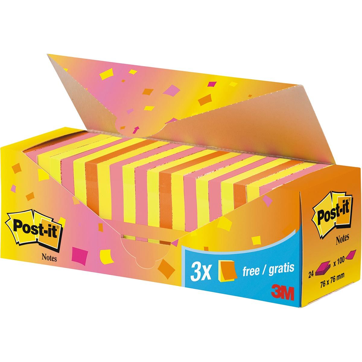 Post-it – Vorteilspaket mit farbigen Notizzetteln