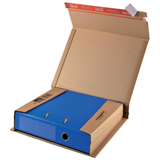 Colompac -   verzenddoos voor ordners CP050, ft 32 x 29 x 3,5-8 cm, bruin