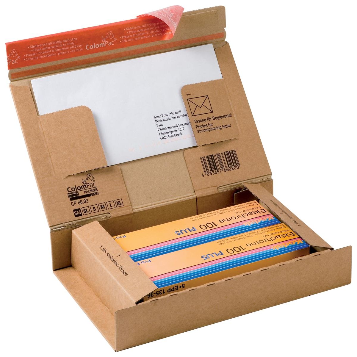 Colompac - Versandkarton für Smartphones bis 5 Zoll CP066, ft 21,5 x 15,5 x 4,3 cm, braun
