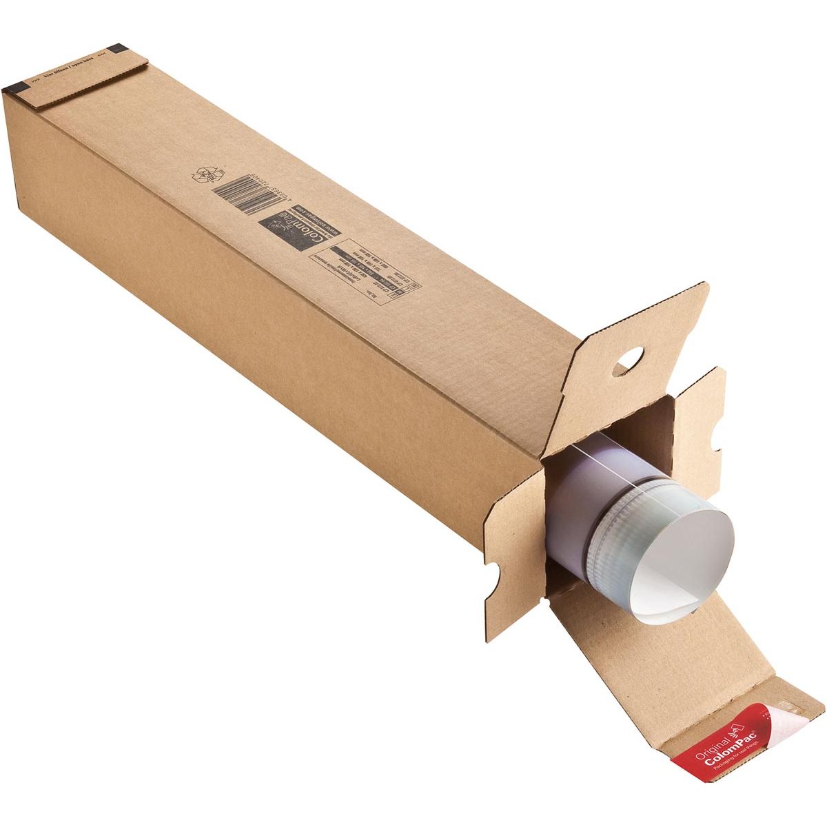 Colompac - tube d'expédition rectangulaire, ft 705 x 108 x 108 mm, marron