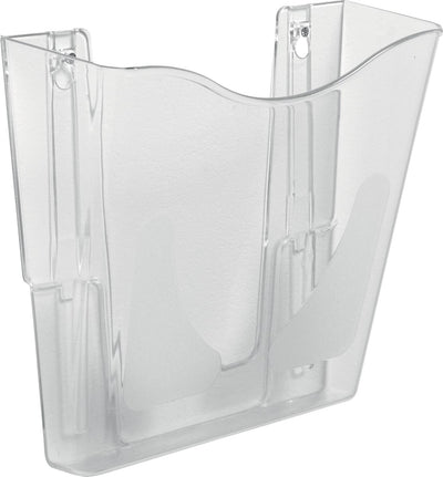 Deflecto - Porte-brochures mural DocuPockets vertical, 1 compartiment, transparent